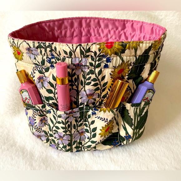 GUCCI FLORA POUCH w/DRAWSTRING NWTππ - Picture 7 of 7
